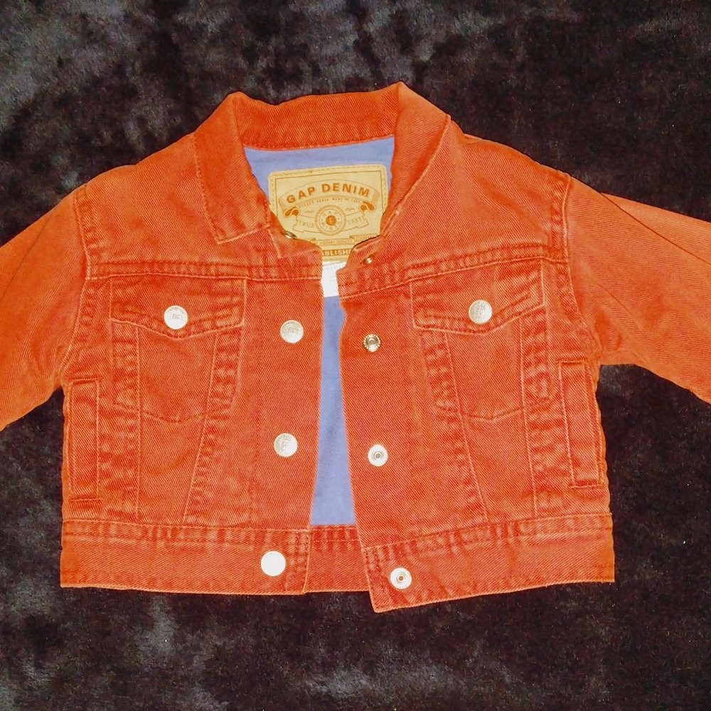 6-12 Months Red Gap Denim Jacket Unisex